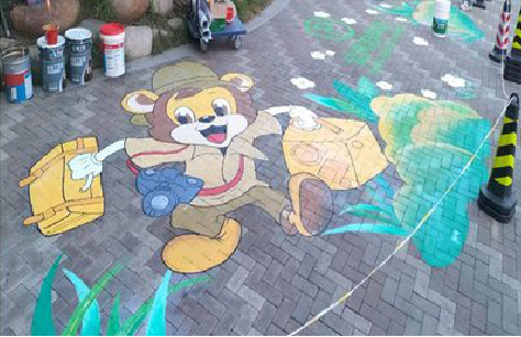 高县夏季画地面彩绘会遇到的问题