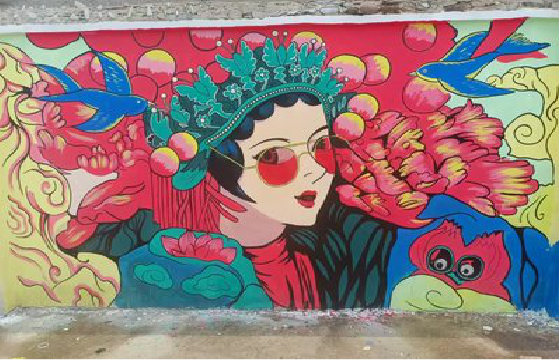 高县墙体彩绘-网红墙