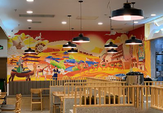 高县商业空间彩绘介绍。