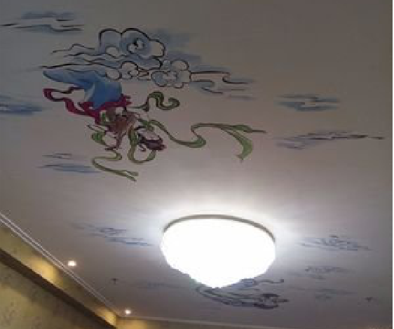 高县如何快速绘制天花板上的手绘墙？