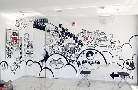 高县手绘墙并非传统涂鸦。